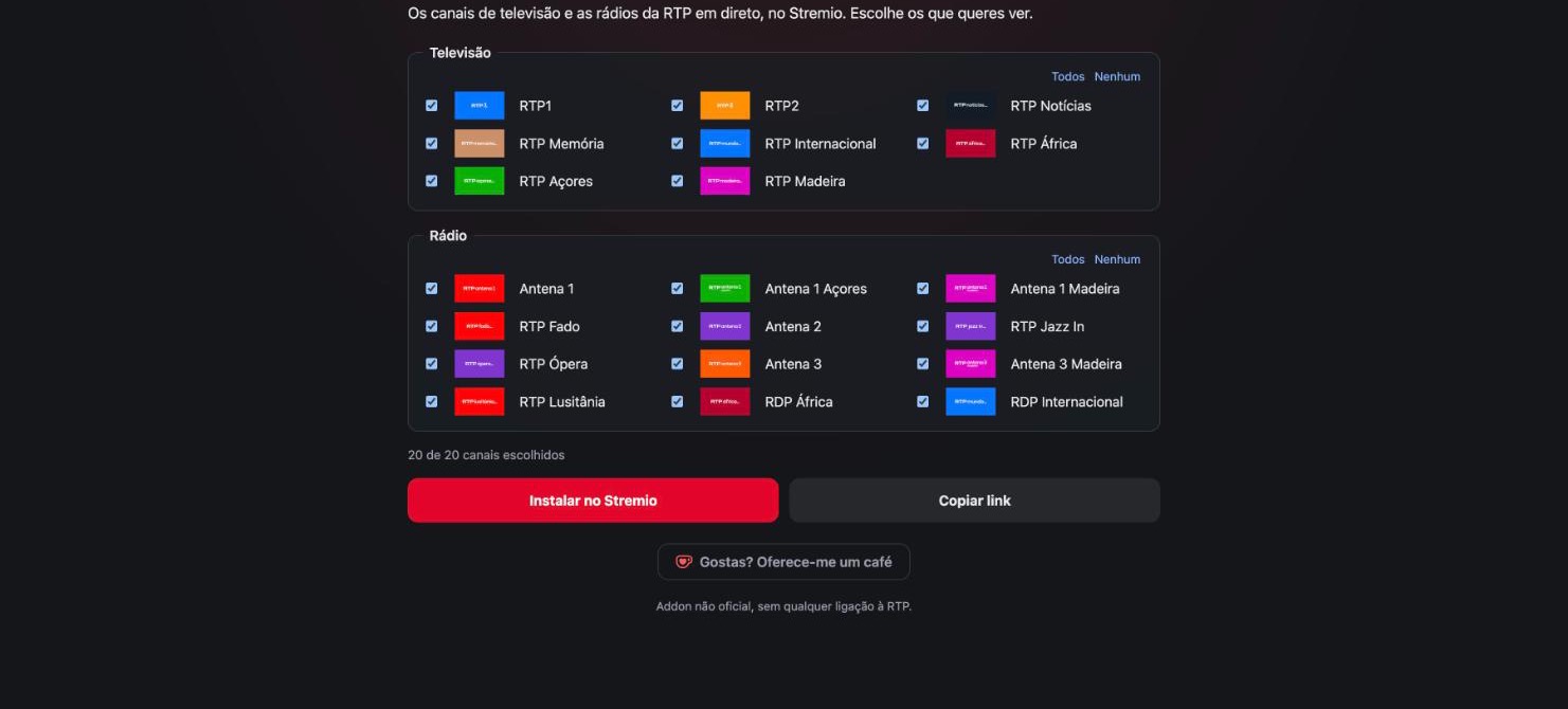 RTP Play no Stremio